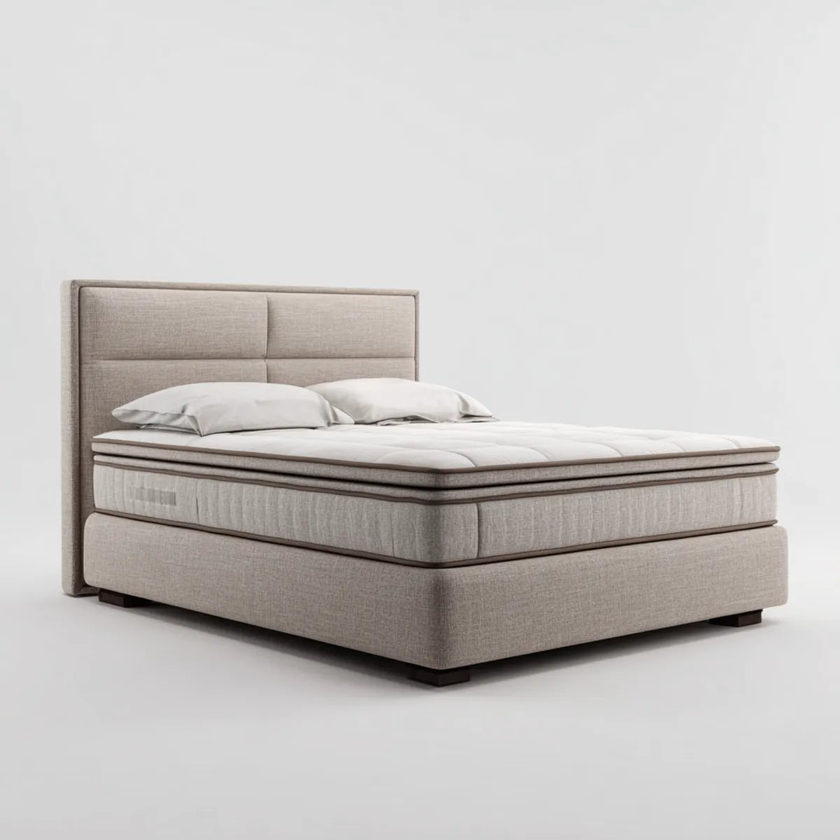 Boxspringbett Beige 180 x 200 cm mit Topper Polyester Rechteckig