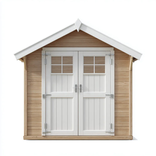 Geräteschuppen Gartenhaus Natur Weiß 200 x 200 x 220 cm Fichtenholz rechteckig